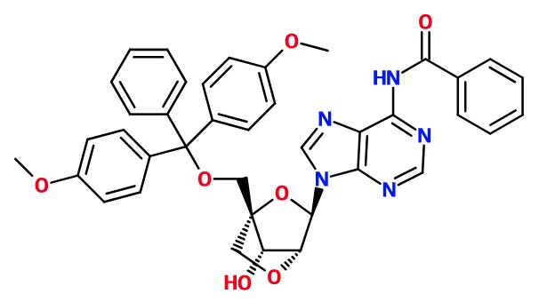 (image for) MC085354 N-[9-[(1R,4R,6R,7S)-4-[[Bis(4-methoxyphenyl)phenylmethoxy]methyl]-7-hydroxy-2,5-dioxabicyclo[2.2.1]heptan-6-yl]purin-6-yl]benzamide